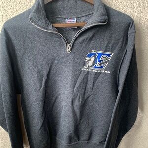 Elizabeth town. Gray Quarter-Zip Sweater